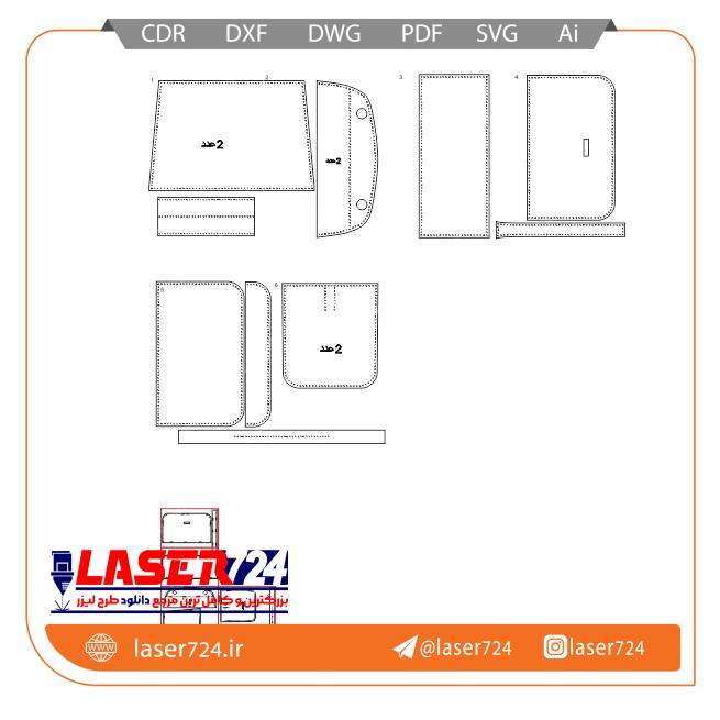 تصویر طرح الگو چرمی کیف سر دوشی #2